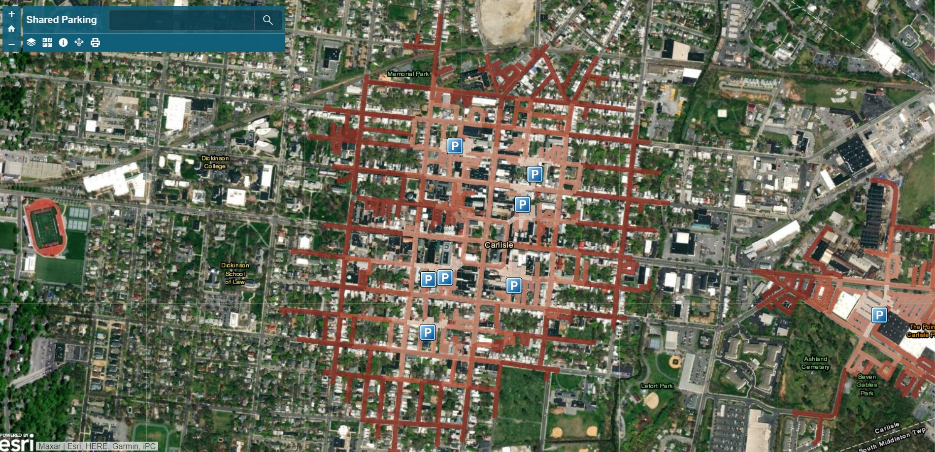 Shared Parking Map Example